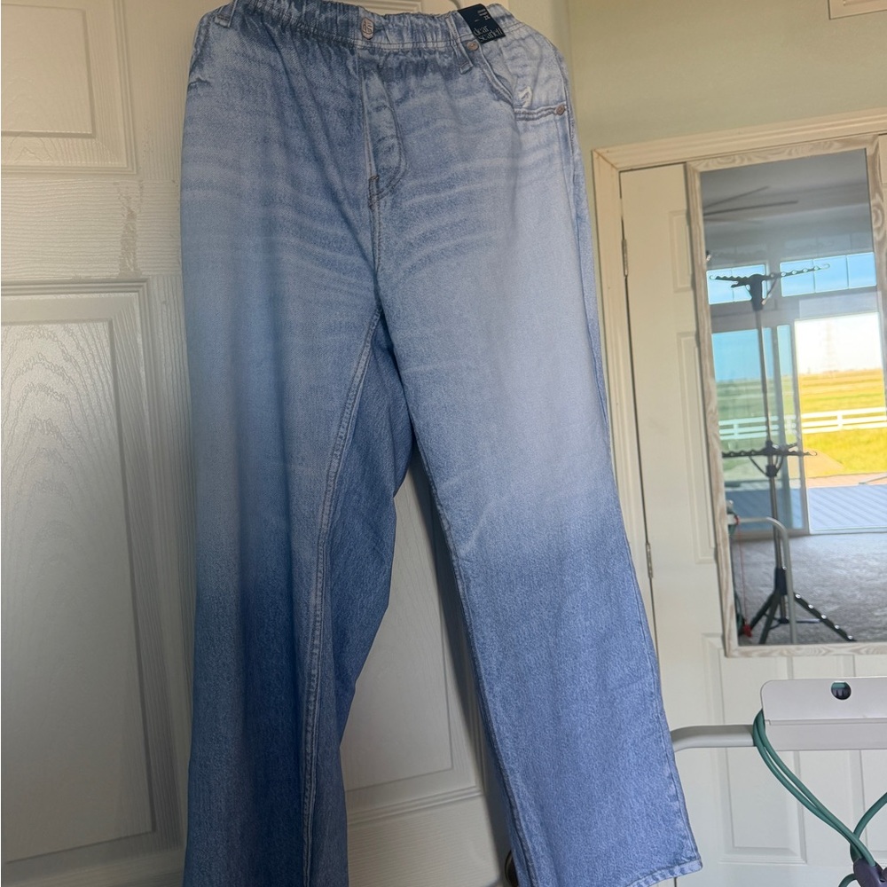 Stylish Ombre Blue Jeans